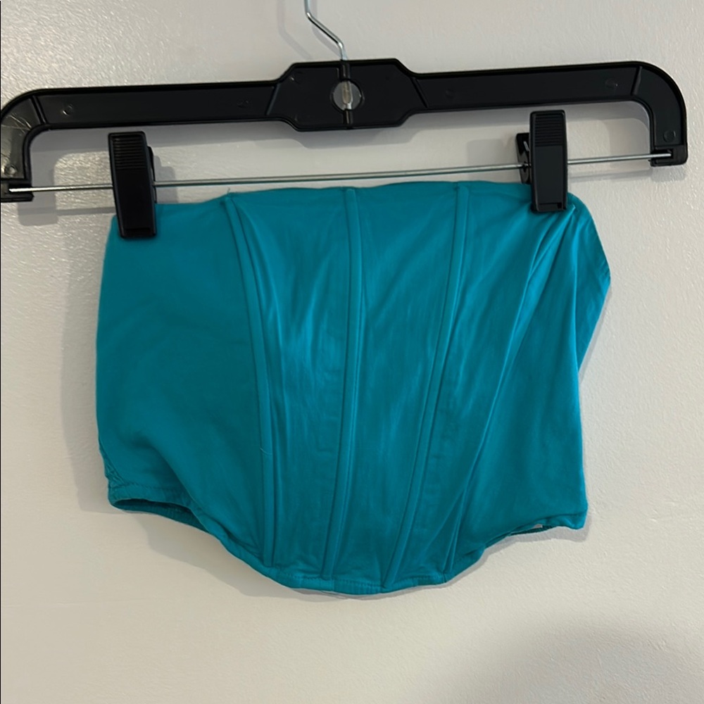 Corset Teal Tube Top